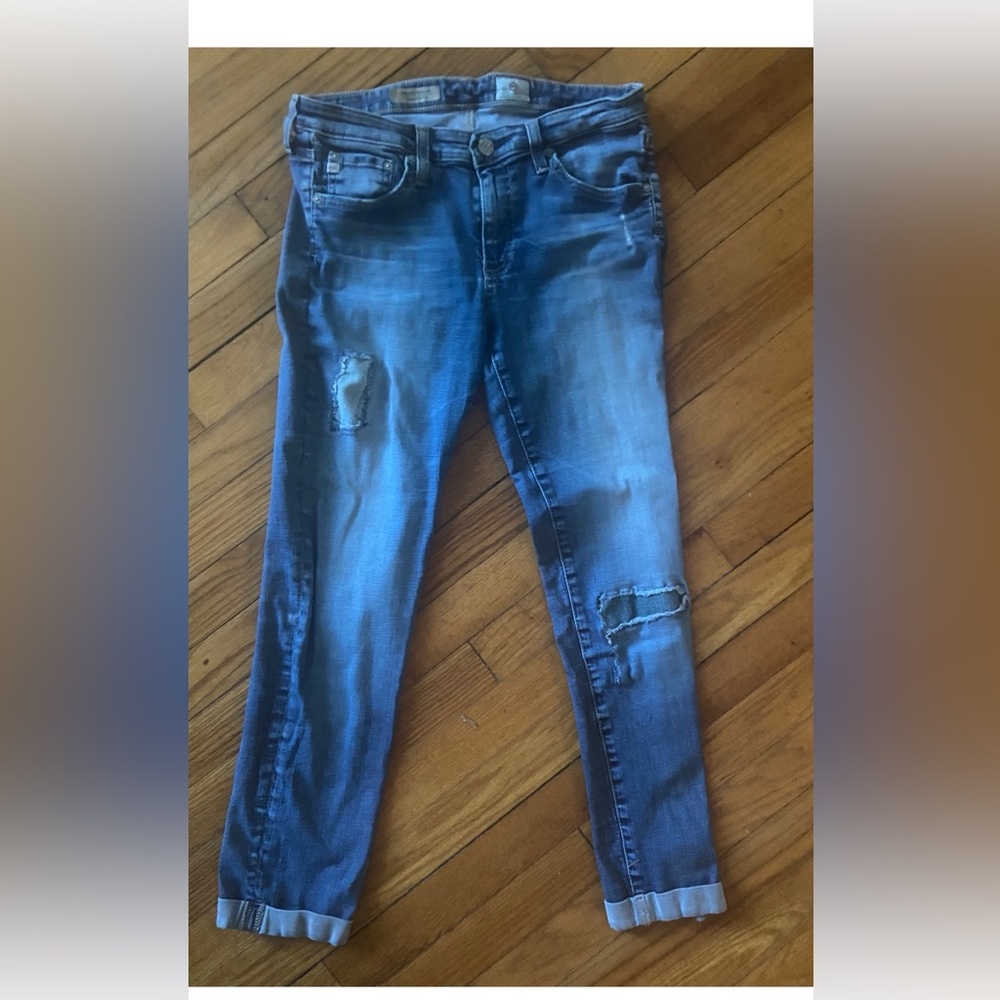 AG ADRIANO GOLDSCHEID THE STILT ROLLUP CIGARETTE JEANS- THE OG!  Sz29 EUC